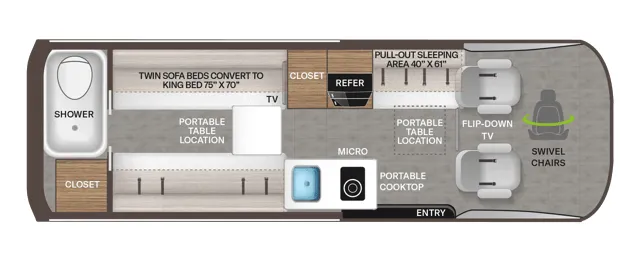 Thor Motor Coach Sanctuary 24A floor plan