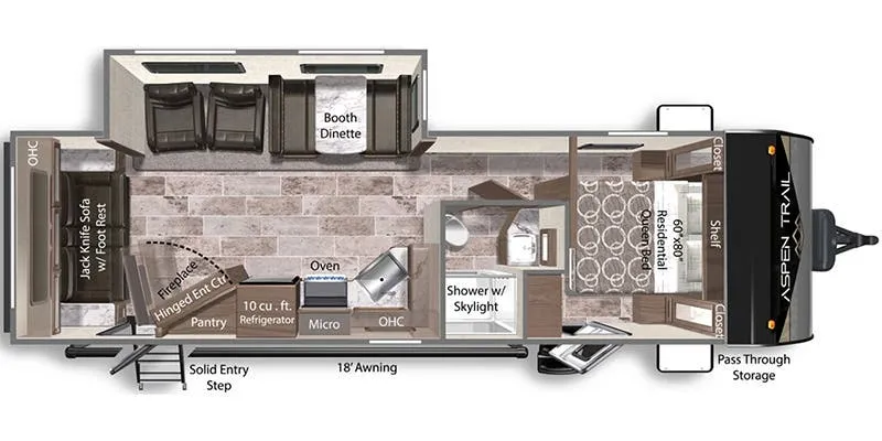Dutchmen Aspen Trail 2860RLS floor plan