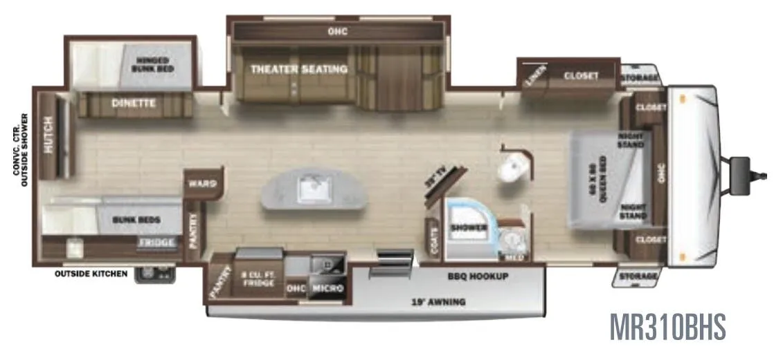 Highland Ridge Mesa Ridge MR310BHS floor plan