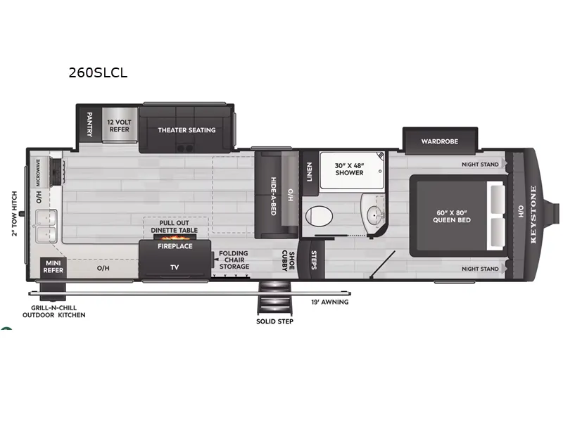 2026 Keystone Arcadia Super Lite 260SLCL - Floor plan