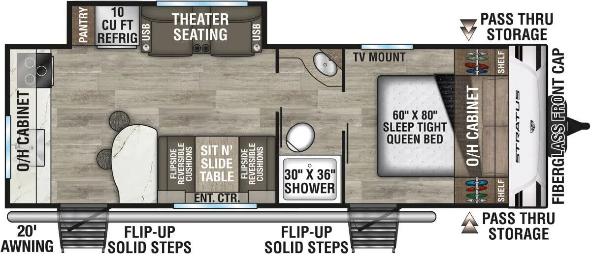 2025 Venture RV Stratus SR241VRK - Floor plan