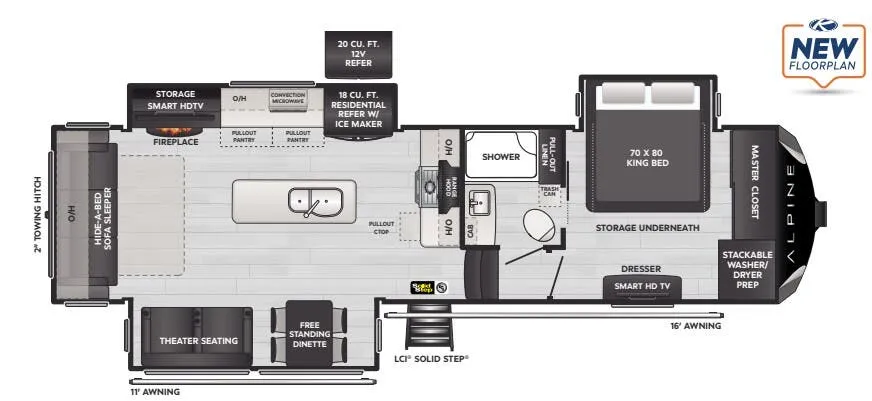 Keystone Alpine 3011CK floor plan