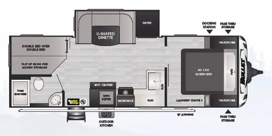 Keystone Bullet Premium 250BHS floor plan