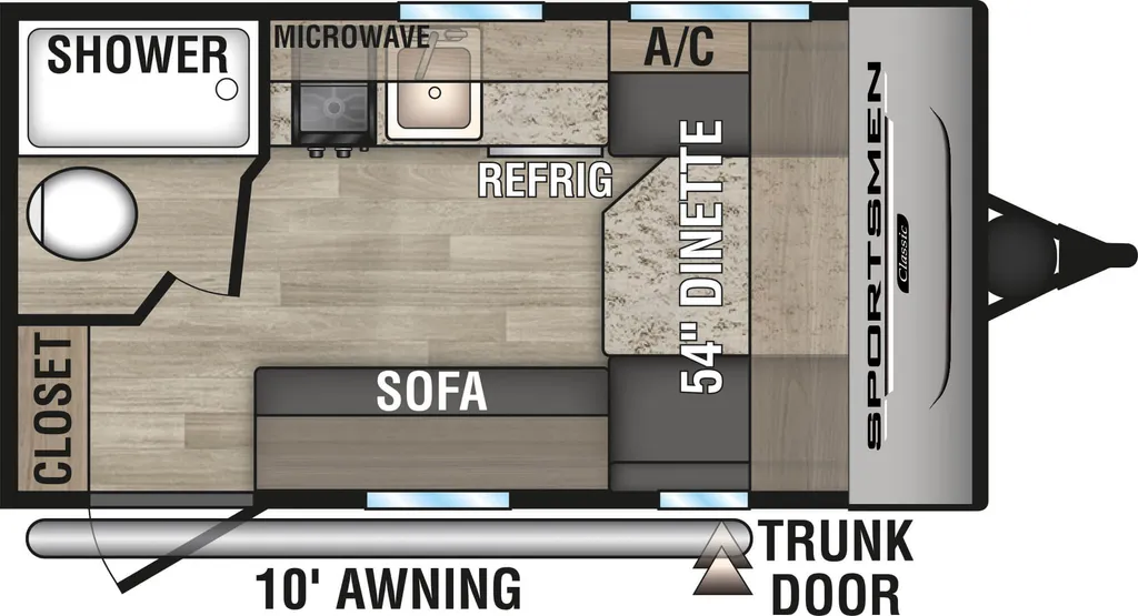 2024 K-Z Sportsmen Classic 130RB floor plan