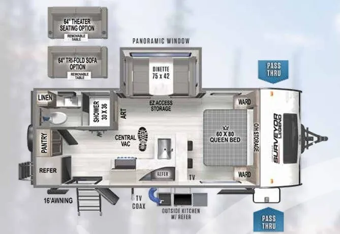 Forest River Surveyor Legend 202RBLE floor plan