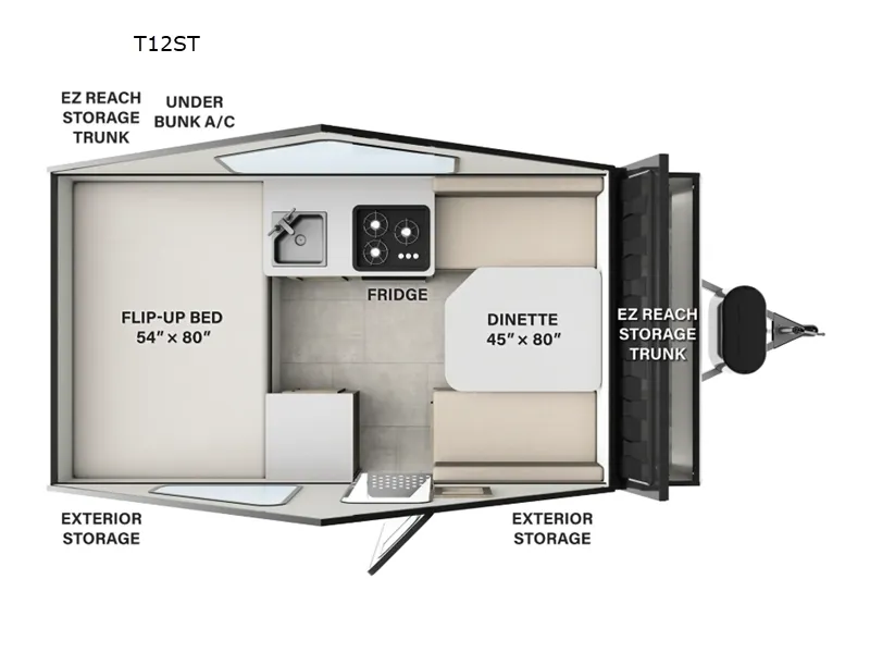 2026 Forest River Flagstaff Hardside T12ST - Floor plan