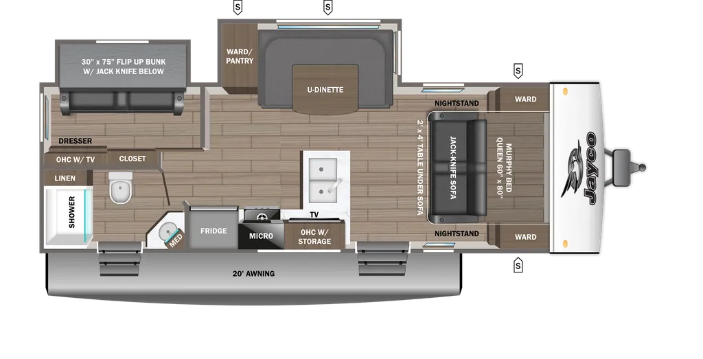 2026 Jayco Jay Feather 23MBD floor plan