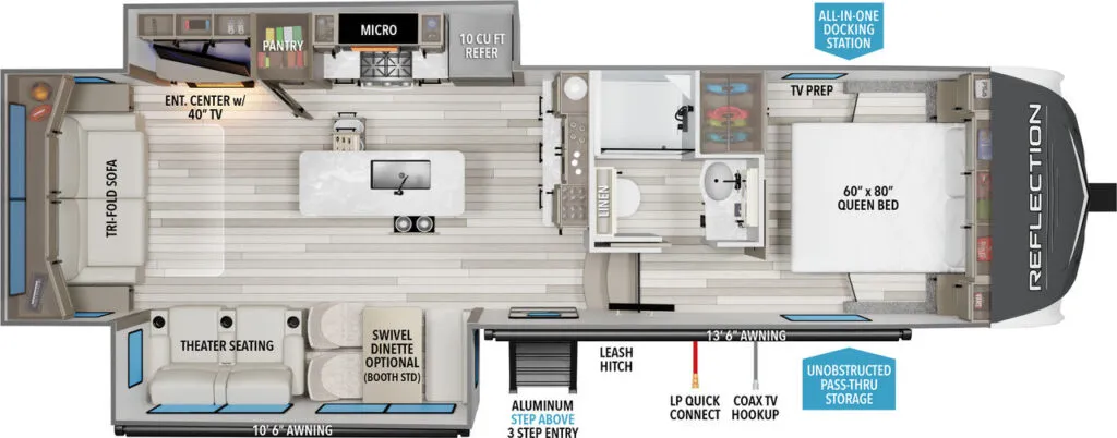 2026 Grand Design Reflection 150 Series 295RL floor plan