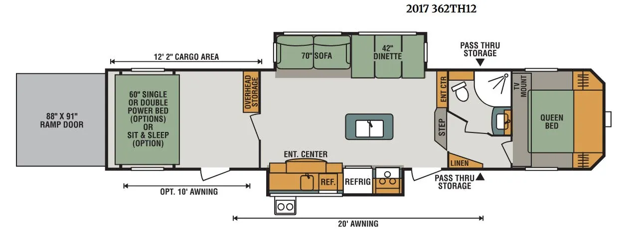 K-Z Sportster 362TH12 floor plan