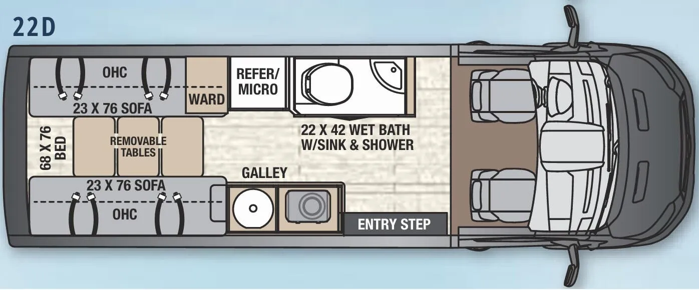Coachmen Crossfit 22D floor plan