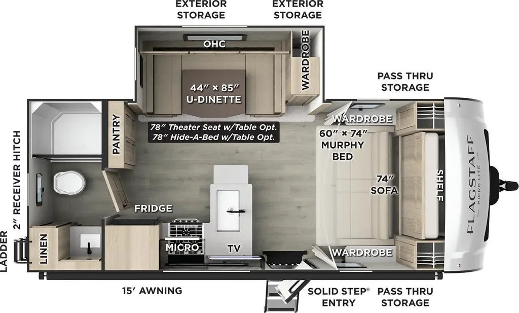 2026 Forest River Flagstaff 22SQS floor plan