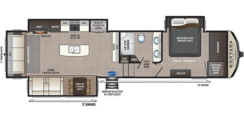 2020 Keystone Montana High Country 331RL floor plan