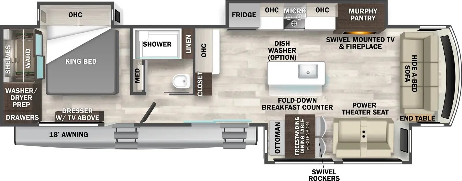 Forest River Cedar Creek Cottage 40CCK floor plan