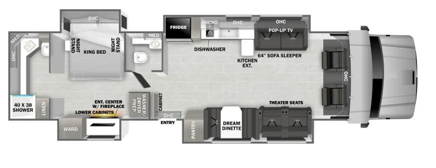 2027 Dynamax Corp Grand Sport 45CB floor plan