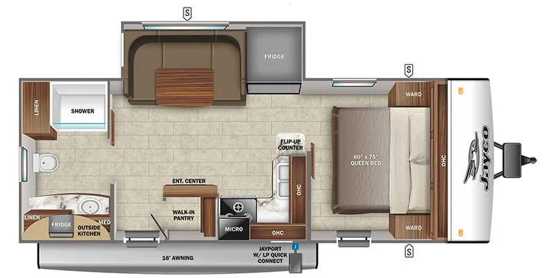 2022 Jayco Jay Feather 22RB floor plan