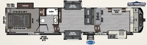 Keystone Raptor 427 floor plan