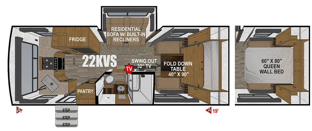 2026 Outdoors Rv Creek Side 22KVS - Photo 3