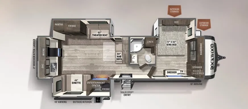 Forest River Rockwood Signature 8332SB floor plan