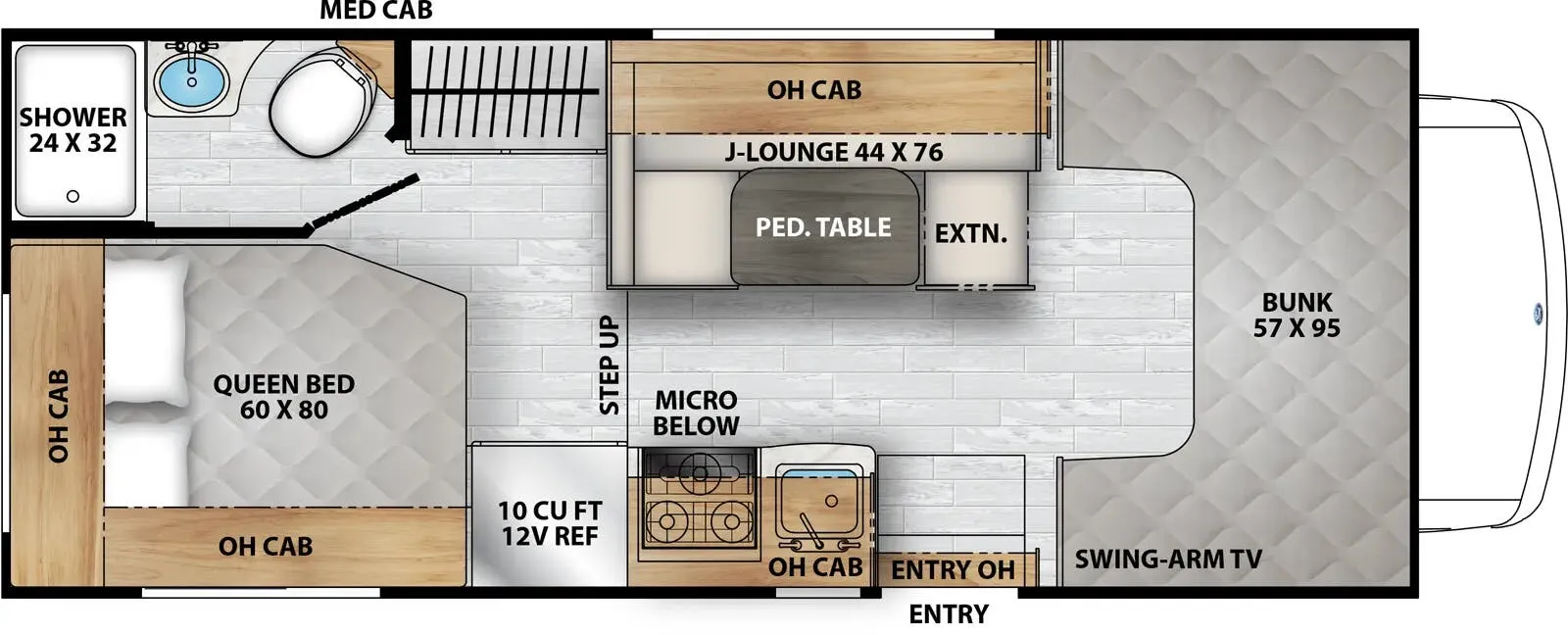 Coachmen Freelander 21QSS CHEVY 3500 floor plan