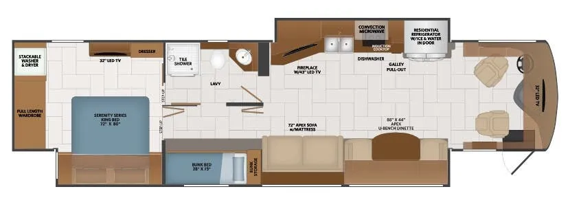 Fleetwood Discovery LXE 40G floor plan