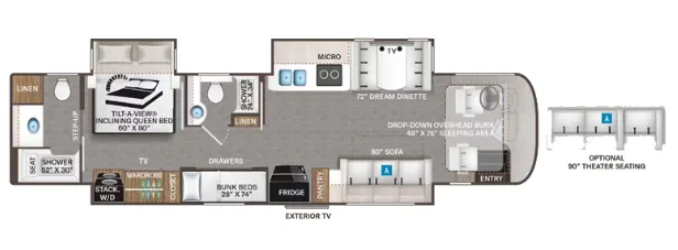 2026 Thor Motor Coach Riviera 39BH floor plan