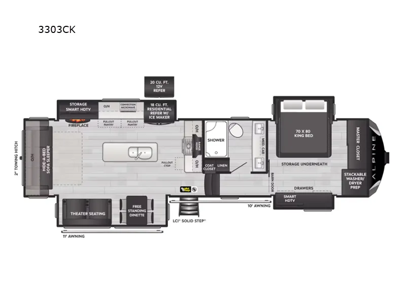 2025 Keystone Alpine 3303CK - Floor plan