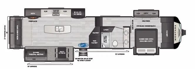 Keystone Montana 3781RL floor plan