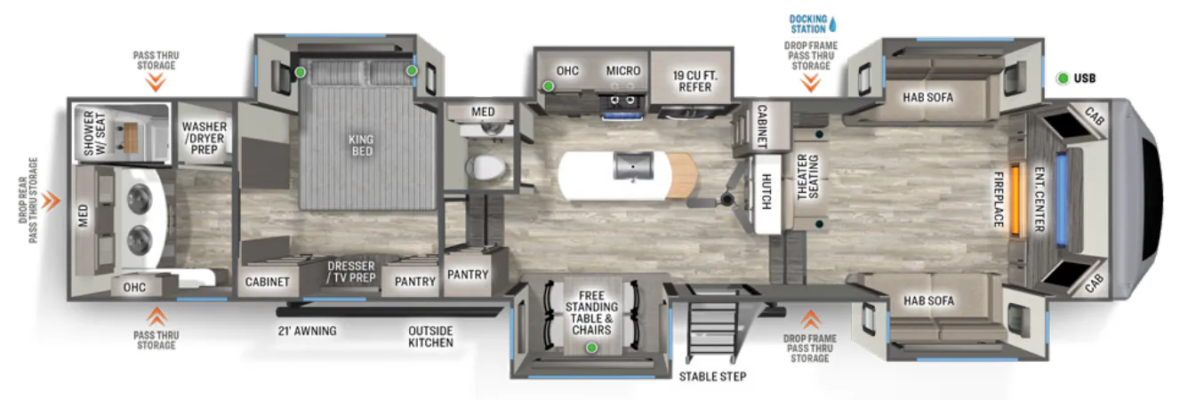 Forest River Sierra Luxury 391FLRB floor plan
