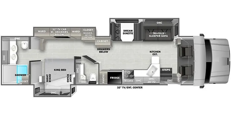 2027 Dynamax Corp DX3 37RB - Floor plan