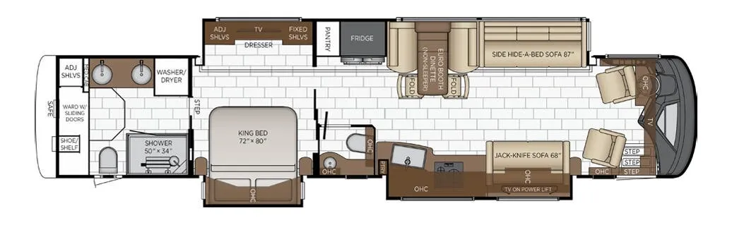 Newmar Essex 4551 floor plan
