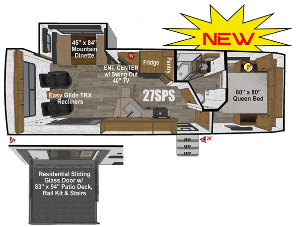 Outdoors RV Back Country 27SPS floor plan