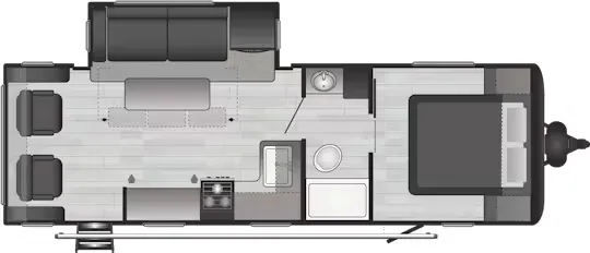 Keystone Hideout 25RLWE floor plan