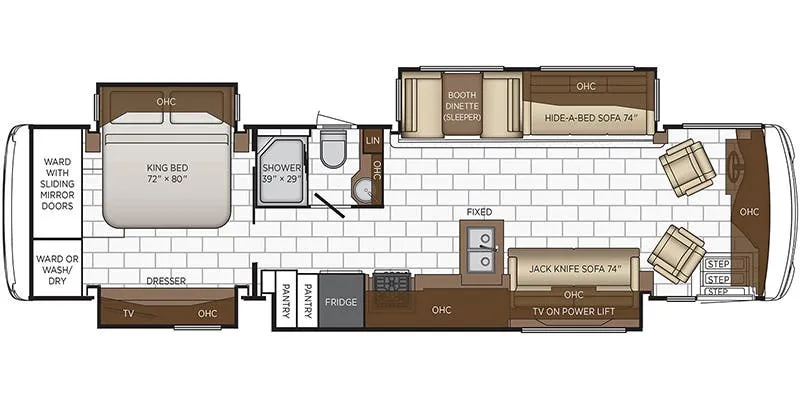 Newmar Ventana 3717 floor plan