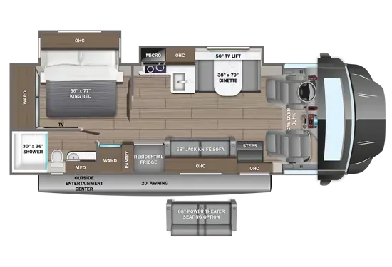 2027 Entegra Coach Condor 23S - Floor plan