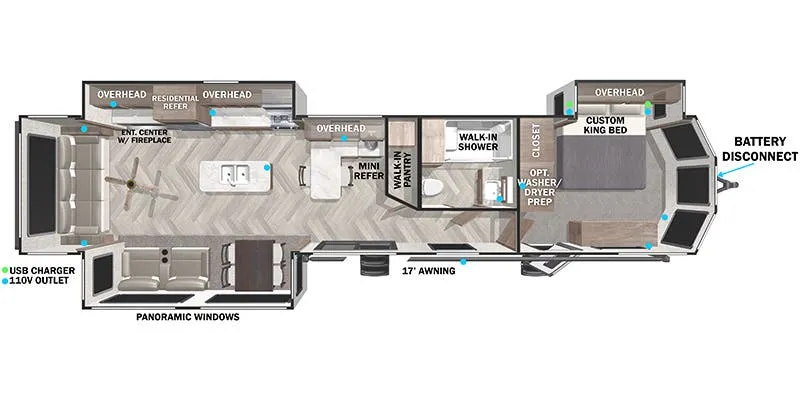 Forest River Salem Villa 40RLB floor plan