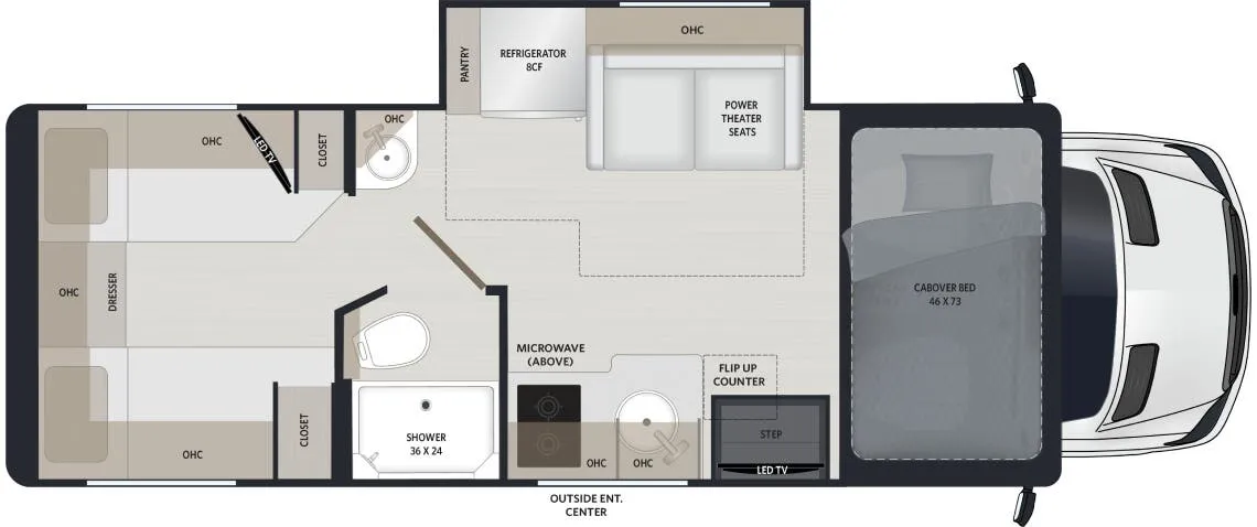 Renegade RV Vienna 25TBC floor plan