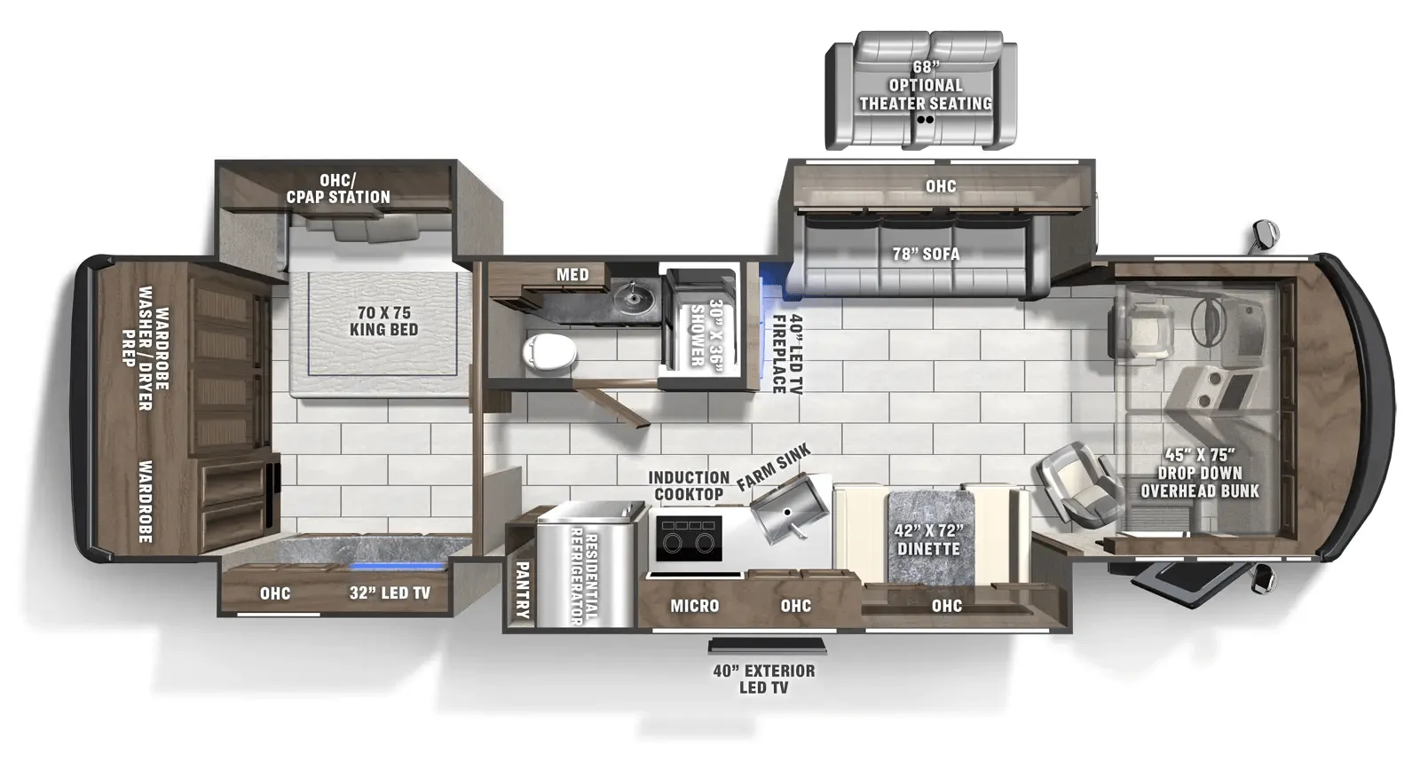 Coachmen Sportscoach 354QS floor plan
