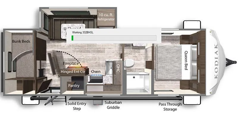 Dutchmen Kodiak Ultra-Lite Ultra-Lite 250BHSL floor plan