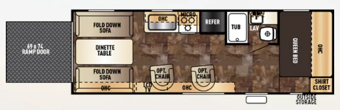 Forest River Cherokee Grey Wolf 25RR floor plan