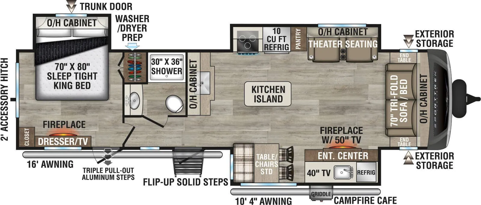 2026 Venture RV SportTrek Touring Edition STT333VMI - Floor plan