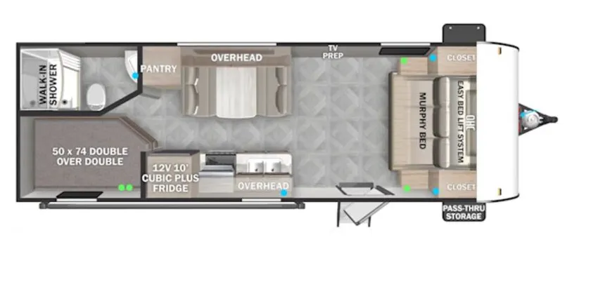 2023 Forest River EVO Lite 2260BHX floor plan