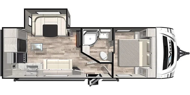 2021 Forest River Vibe 25RK floor plan