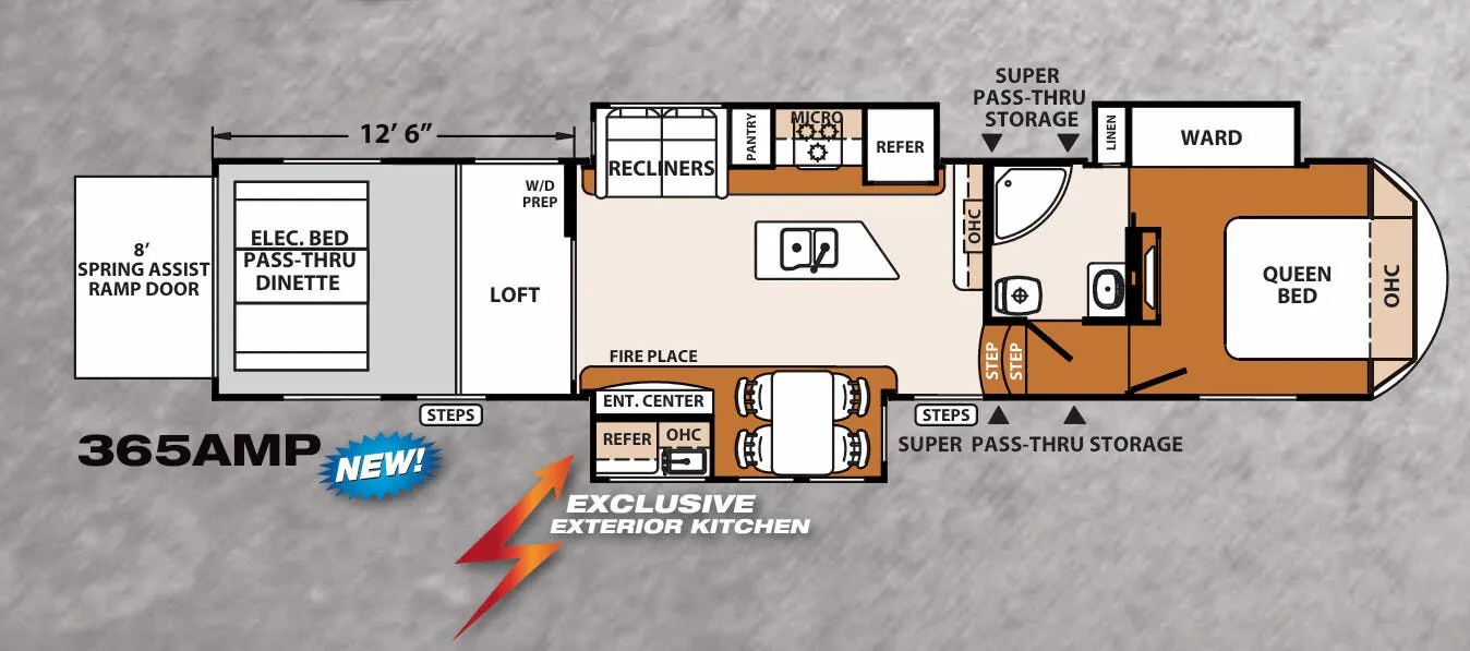 Forest River XLR Thunderbolt 365AMP floor plan