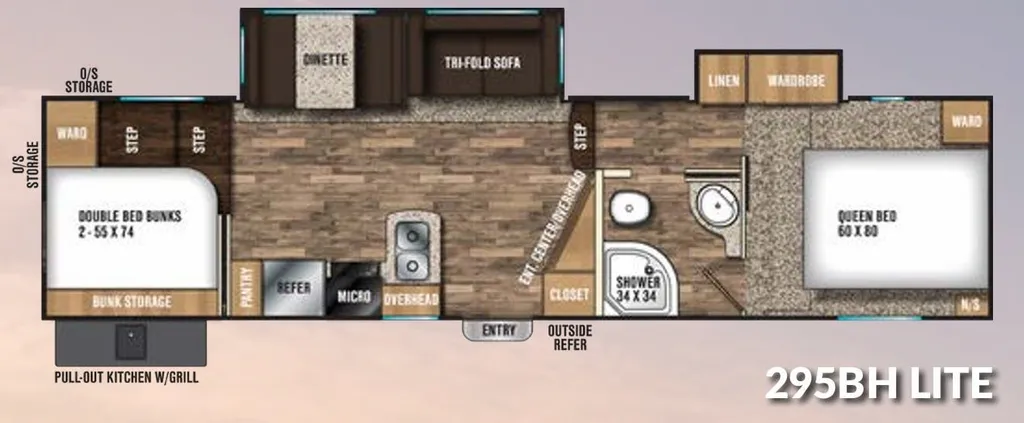 2018 Coachmen Chaparral Lite 295BH floor plan