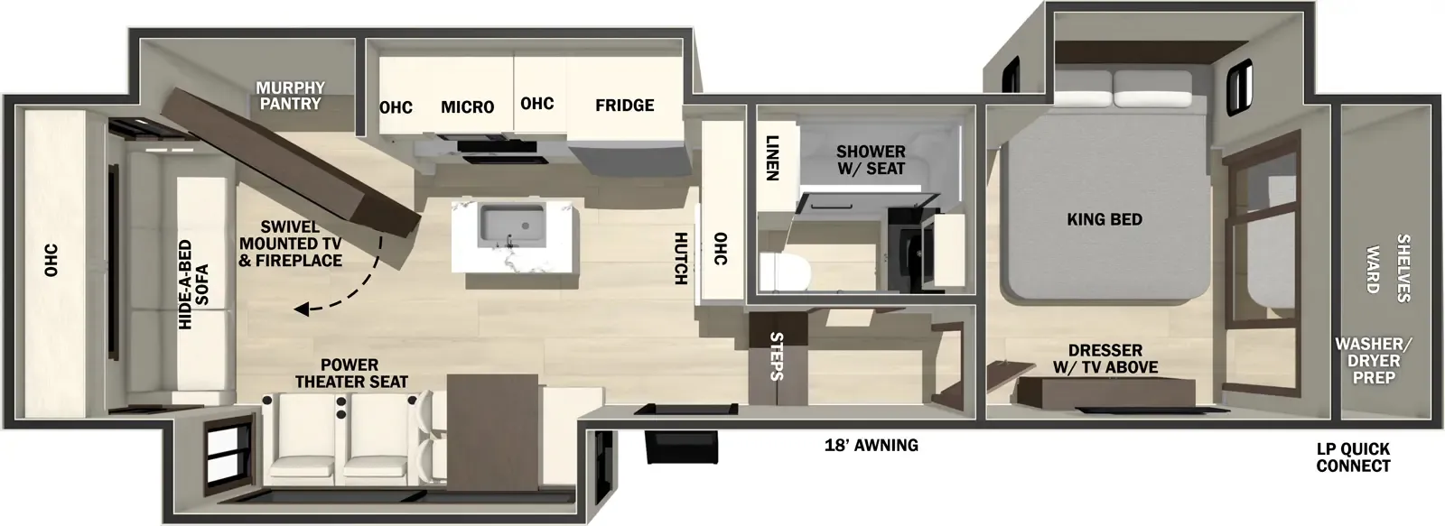 2026 Forest River Cedar Creek 29RL - Floor plan