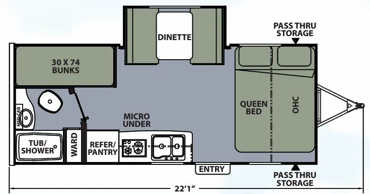 Coachmen Apex Nano 193BHS floor plan