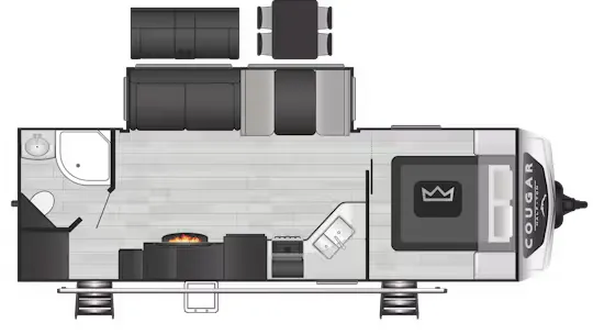 Keystone Cougar Half-Ton 26RBS floor plan