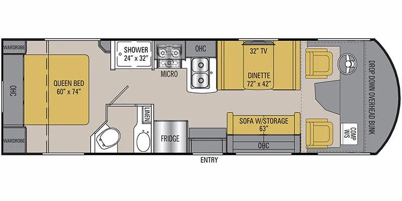 2021 Coachmen Pursuit 27XPS floor plan