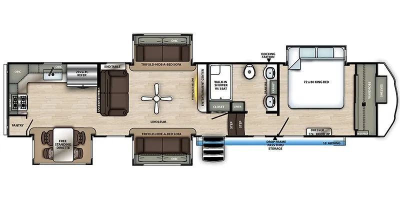 2021 Forest River Sierra 39BARK - Floor plan