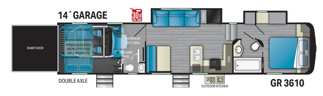 Heartland Gravity 3610 floor plan